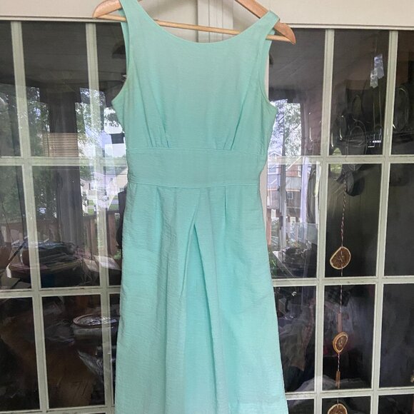 Turquoise J. Crew Sundress Size 2 Breakfast at Tiffany's, Old Money, Feminine - Picture 2 of 10